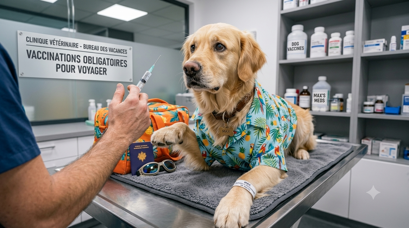 Vaccination et formalités du chien avant un voyage